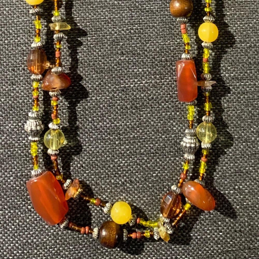 Long bead necklace